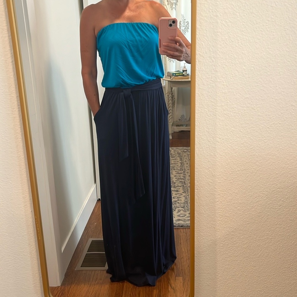 Michael Stars Teal Maxi Dress